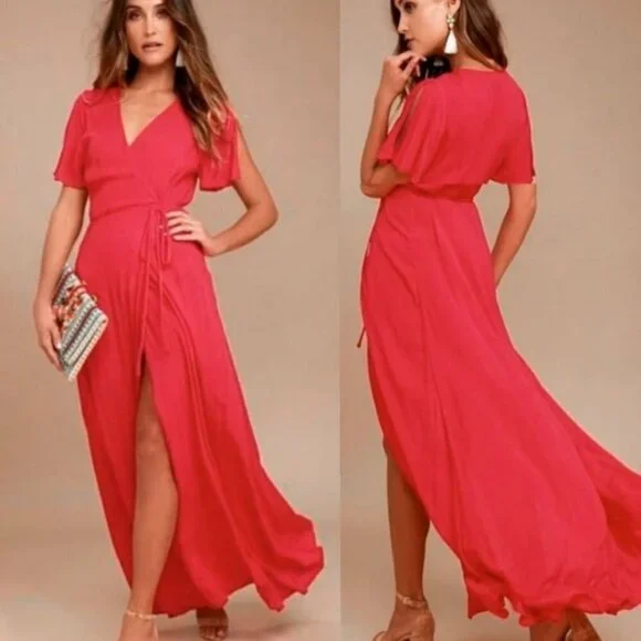 Young Fabulous & Broke High-Low Ruffle Wrap Dress Size XS - Picture 1 of 8